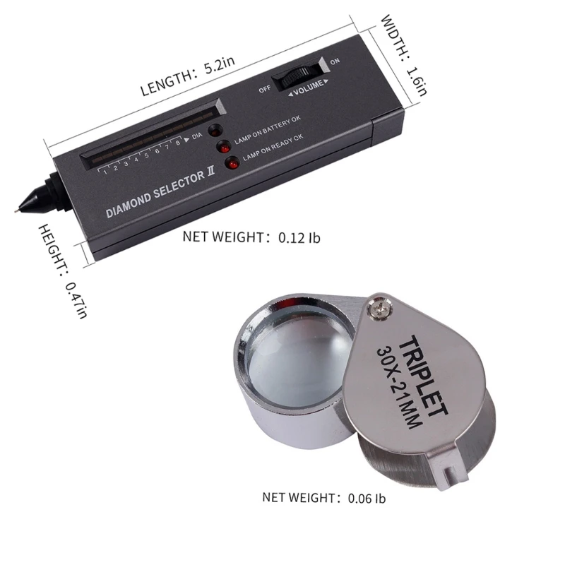 

Diamond Tester30X LED Magnifying Glasses Jeweler Tool Kit Pocket Jewelry Tools