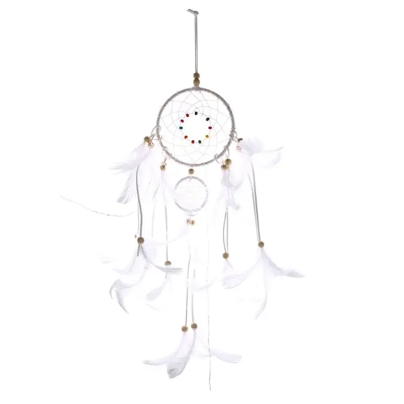 

DIY Feather Dream Catcher Pendant Hand Made Gift Girl Pendant Color Decoration Creative Handmade Gift with Light