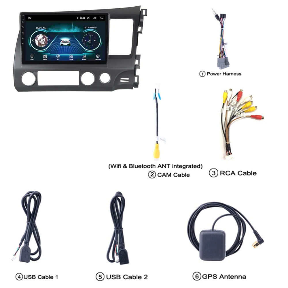 Автомагнитола для RHD Honda Civic 8 FK FN FD 2005-2012 мультимедийная система DVD-плеер аудио