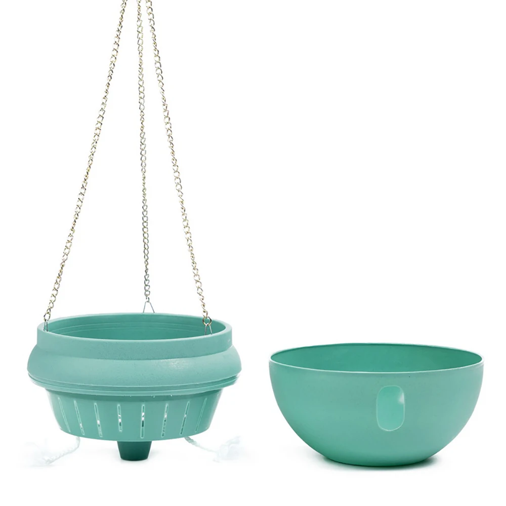 Горшок цветочный пластиковый с пеной/зелеными растениями самополивающийся