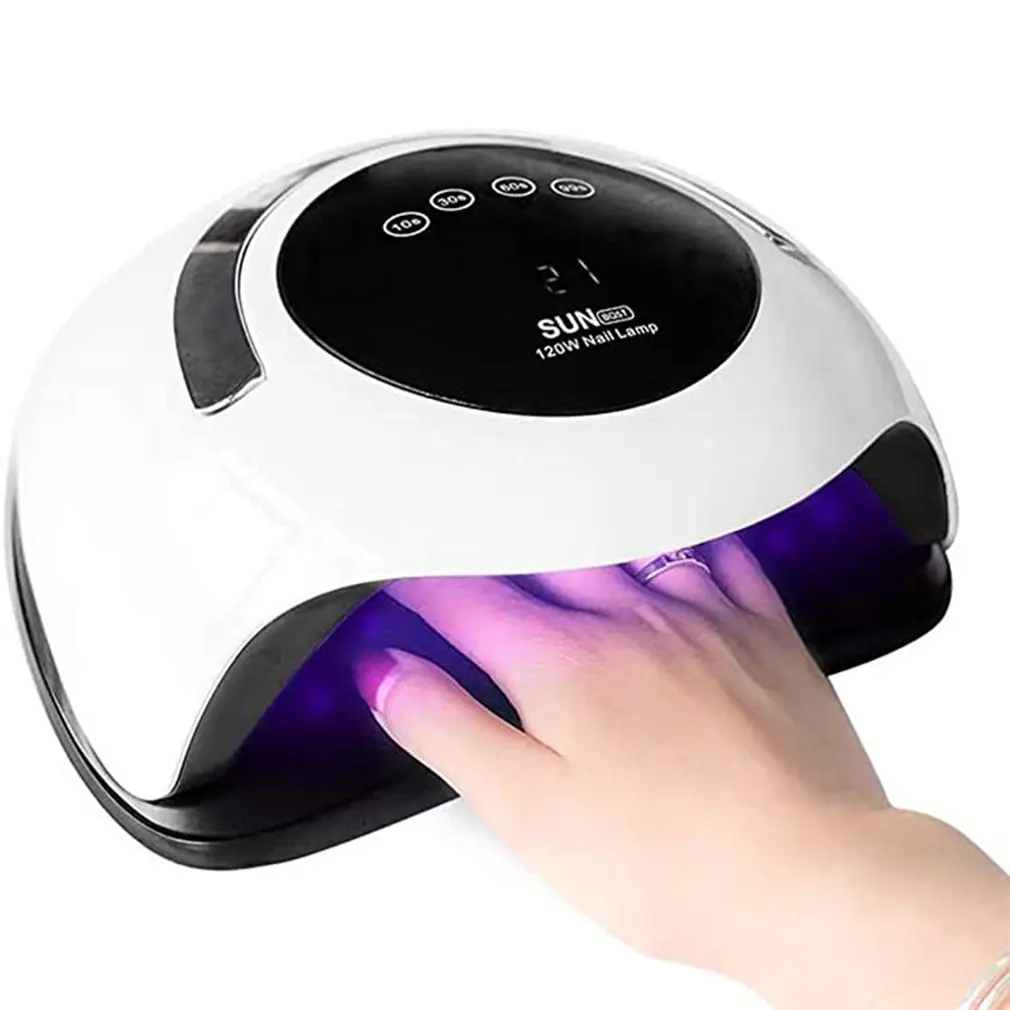 

General Purpose Smart Button Timing Nail Lamp For Both Hands Induction Led Nail Machine Nail Polish Dryer Quick Dry 120W