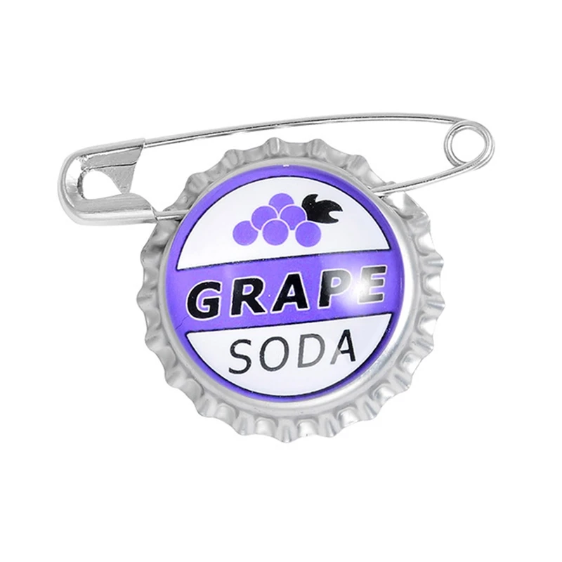 Значок Carl в виде бутылки с виноградом и содовой японский аниме значок