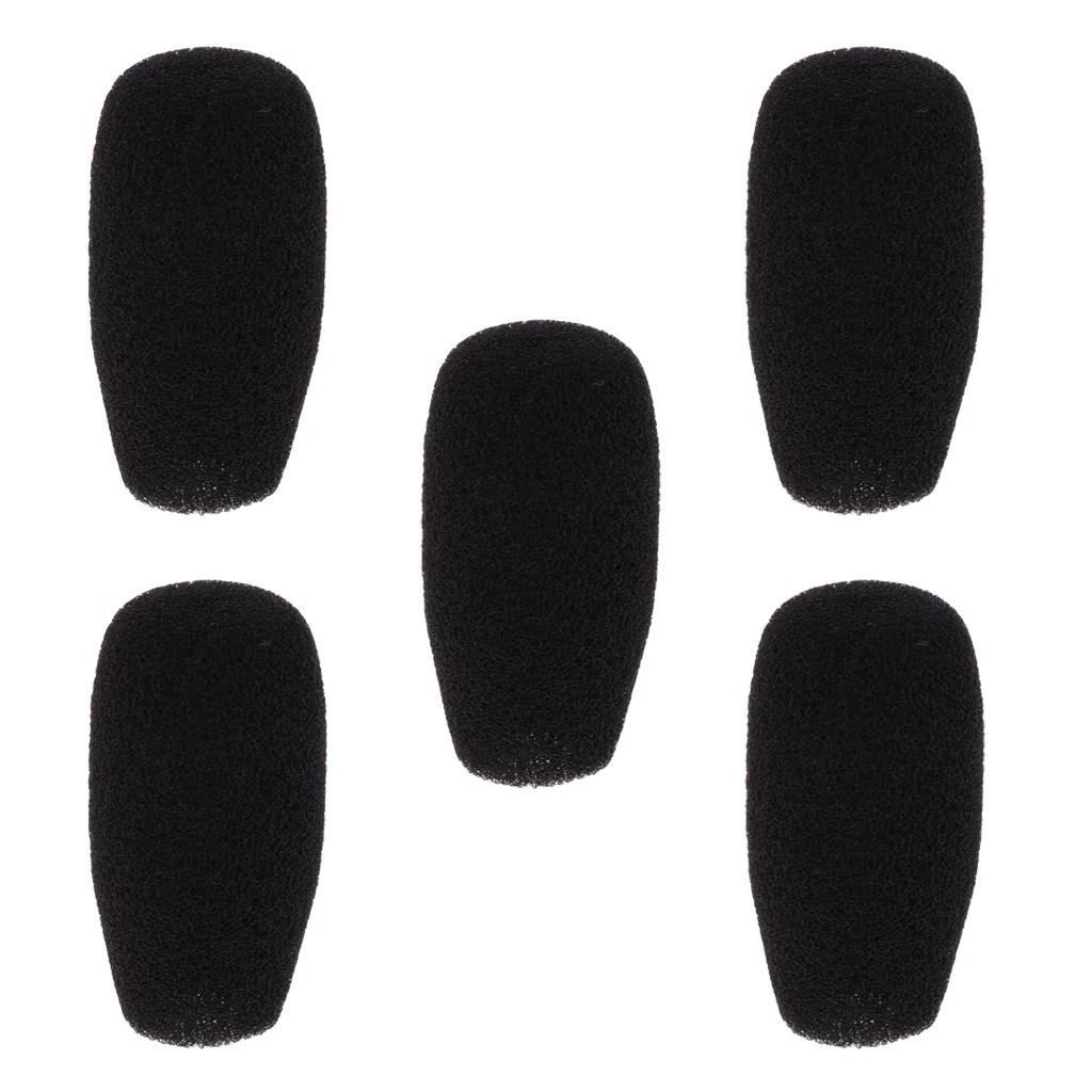 

Durable 10pcs Conference Microphone Sponge Windshields Wind Muff Cover Black