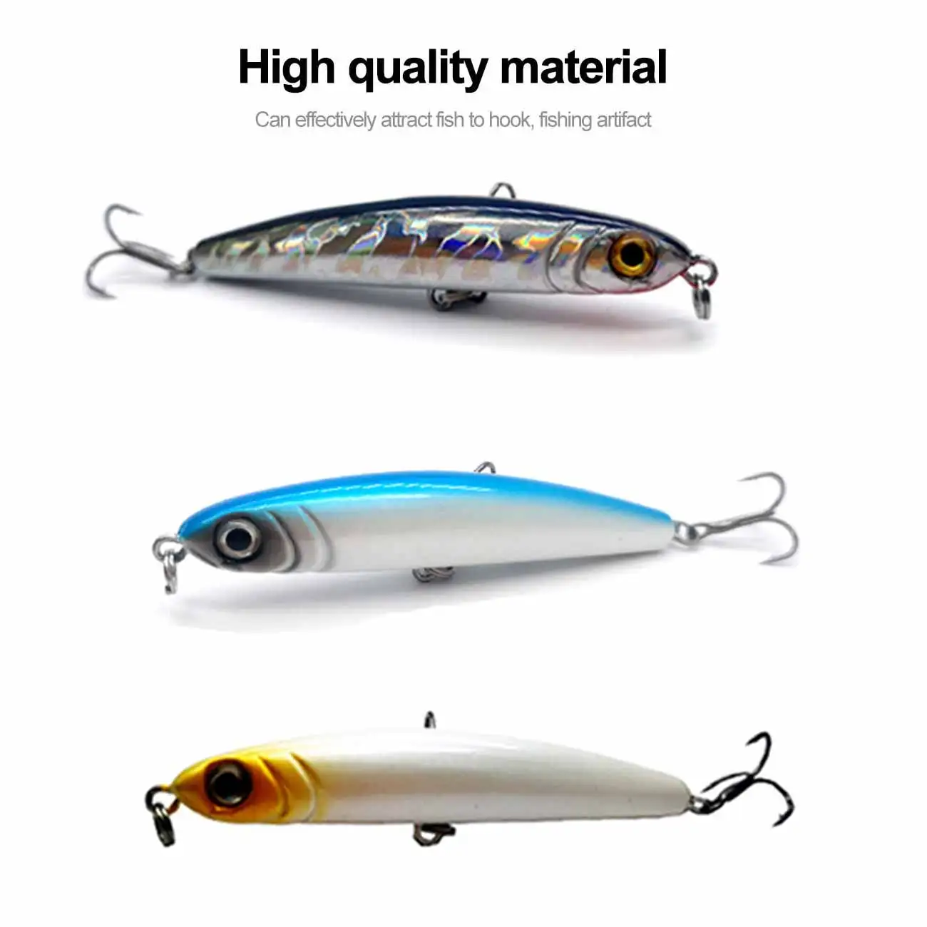 

Sinking Pencil Stick Bait Fishing Lure 8cm 12g 3.14" 0.42oz Hard Plastic Artificial Fishing Lure