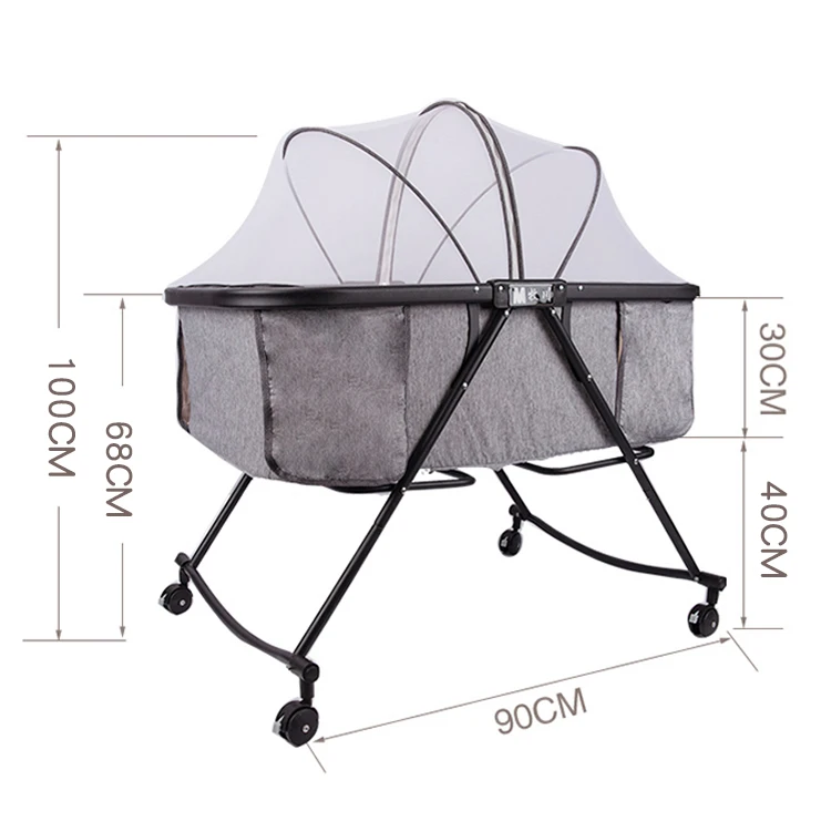 819 Feature Crib Foldable Babies' Bed Portable BB Bed Bassinet Cradle Newborns Bed in Bed