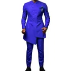 Совершенно новые мужские костюмы, смокинги для жениха Королевского синего цвета, мужские бриджи для жениха из 2 предметов, Свадебный Лучший человек (пиджак + брюки + галстук) C987