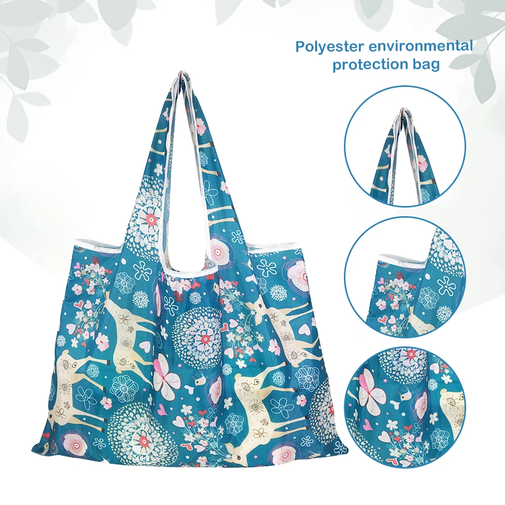 Большая складная сумка для покупок перерабатываемая Экологически чистая