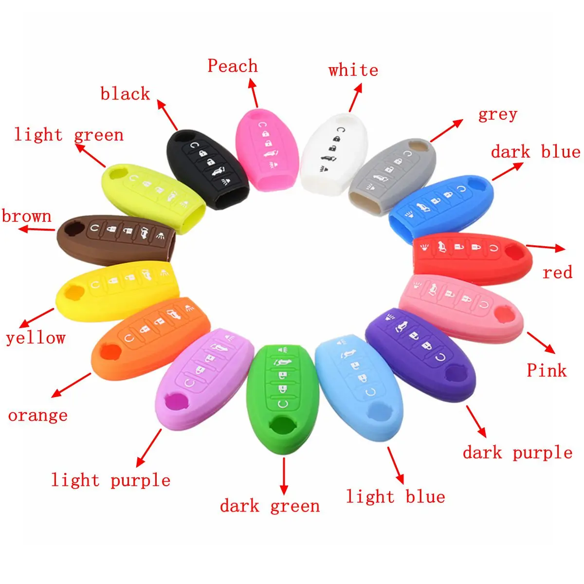 Силиконовый чехол для смарт ключей с 5 кнопками брелка Держатель корпуса Nissan Altima