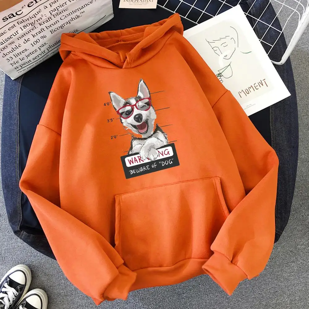 

Толстовка мужская флисовая с капюшоном, модная повседневная Уличная одежда с забавным мультяшным принтом собаки, теплая простая удобная ко...