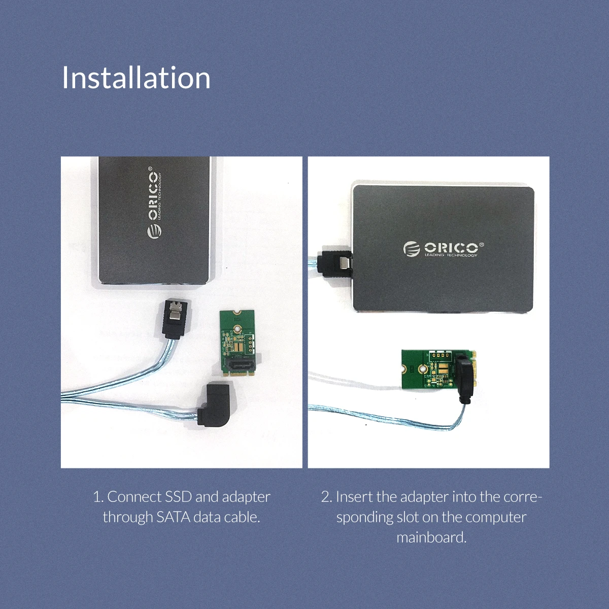 ORICO SATA для M.2 адаптер NGFF SATA 7PIN для M.2 SSD влагостойкий твердотельный жесткий диск адаптер 22X42 размер поддержка SATA3 протокол