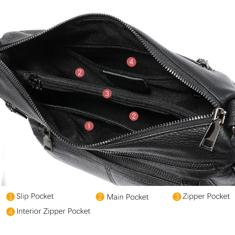 Сумка на плечо Zency женская из 100% натуральной кожи саквояж большой вместимости