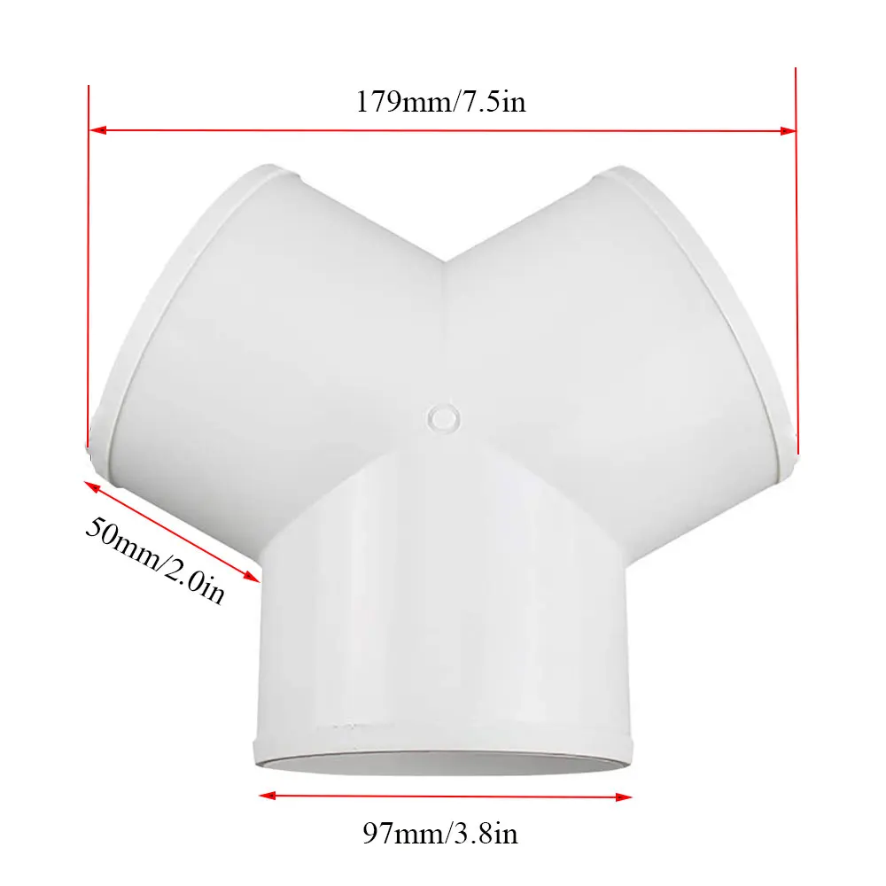 

1 шт., тройник из ПВХ, Соединительная труба для подачи воды, Y-образный Наклонный тройной трубный фитинг с тремя вилками, пластиковые фитинги для аквариумной водопроводной трубы