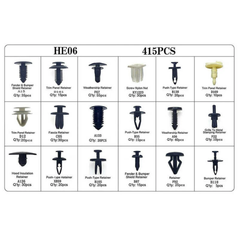 Универсальные автомобильные пластиковые штифты заклепки бампера аксессуары