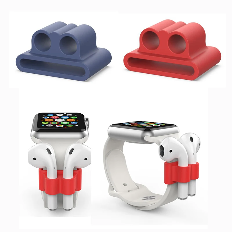 Чехол для наушников Apple Airpods Pro чехол Iwatch противоударный силиконовый ремешок