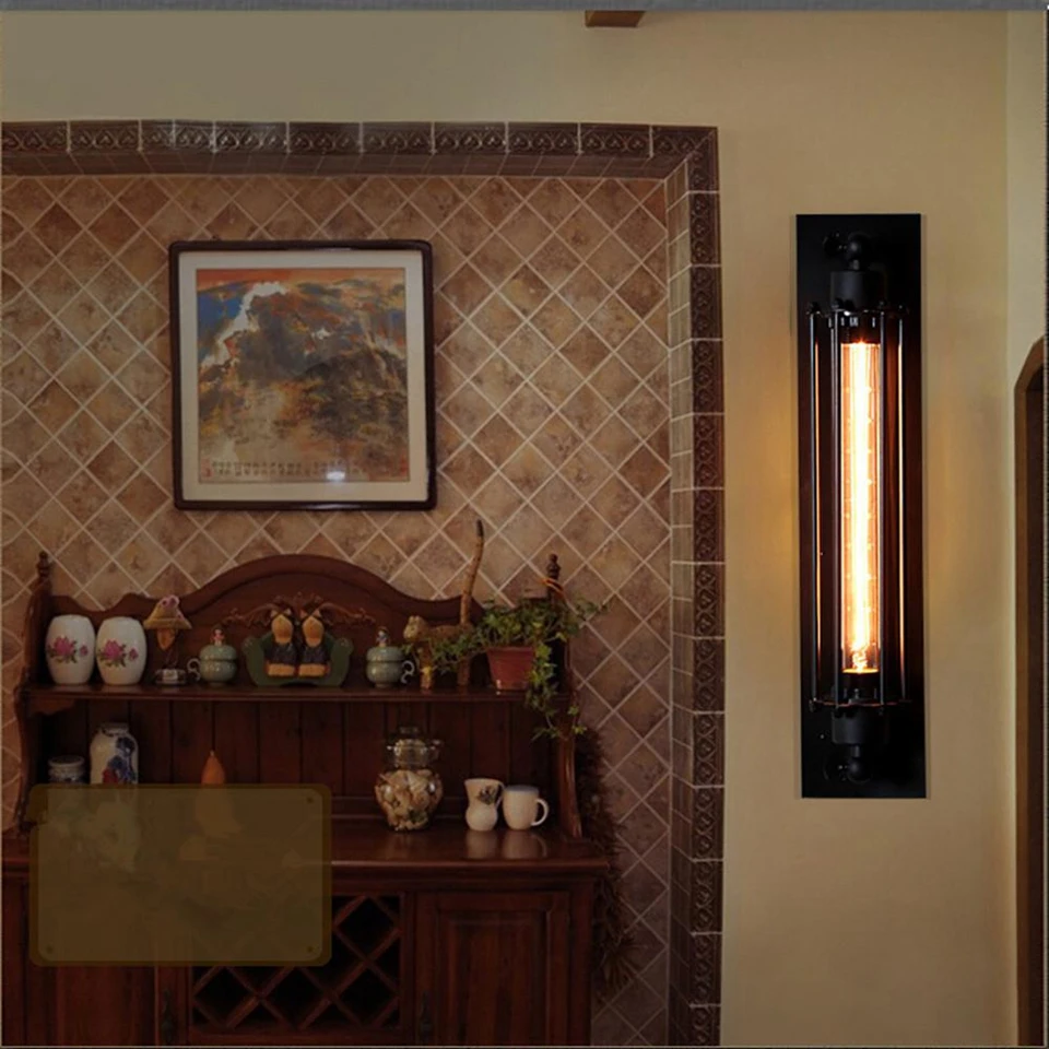 40W Wall Lights Industrial Vintage Lamps Bra Iron Loft Lamp Bedroom Corridor Restaurant Pub Edison Retro Sconces Light | Лампы и