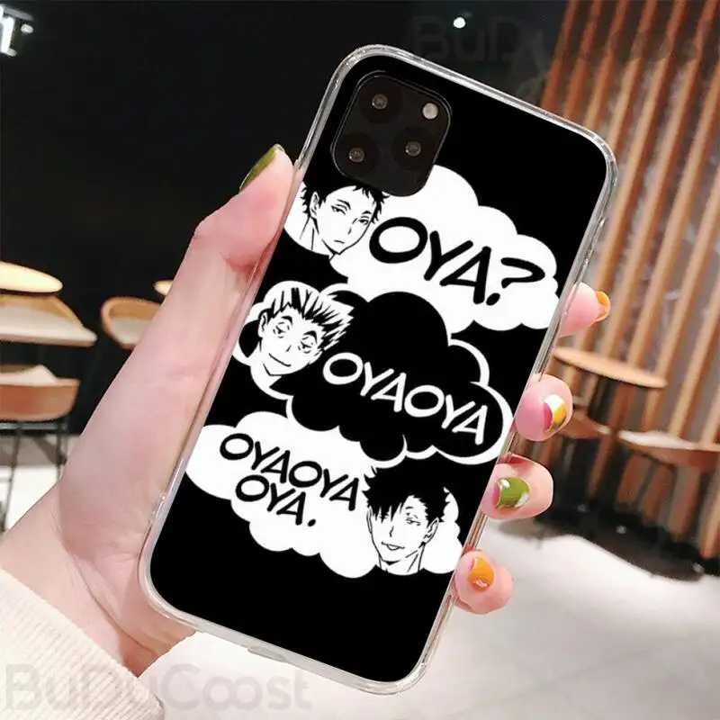 oya oya oya haikyuu phone case for iphone 8 7 6 6s plus x 5s se 2020 xr 11 pro xs max 12 12mini free global shipping