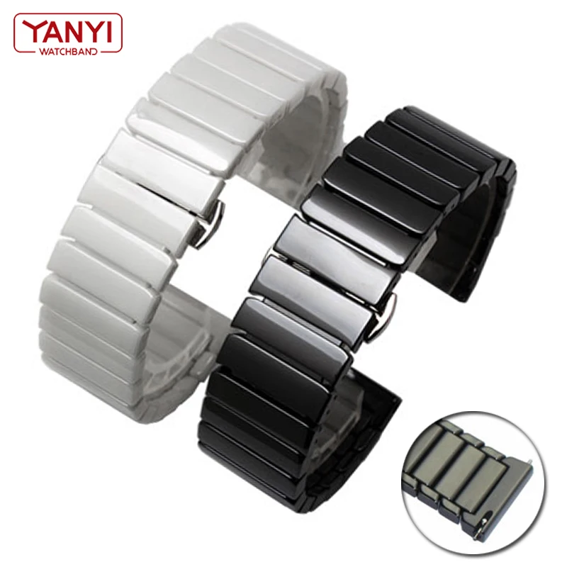 

Ceramic watch strap 16mm bracelet watchband 20mm 22mm for huawei samsung quick release bar wristwatches band 18mm watch belt