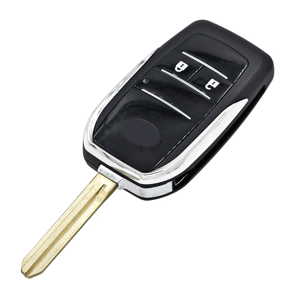 Upgrated 2 Buttons Flip Folding Remote Blank Key Shell For Toyota Corolla RAV4 Toy43 | Автомобили и мотоциклы
