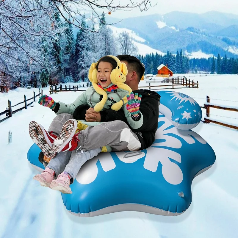 

Snow Tubes Inflatable Snow Tubes for Family Heavy Duty Snow Sled for Adults Snow Toy for Kids Snowflake Snow Tubes