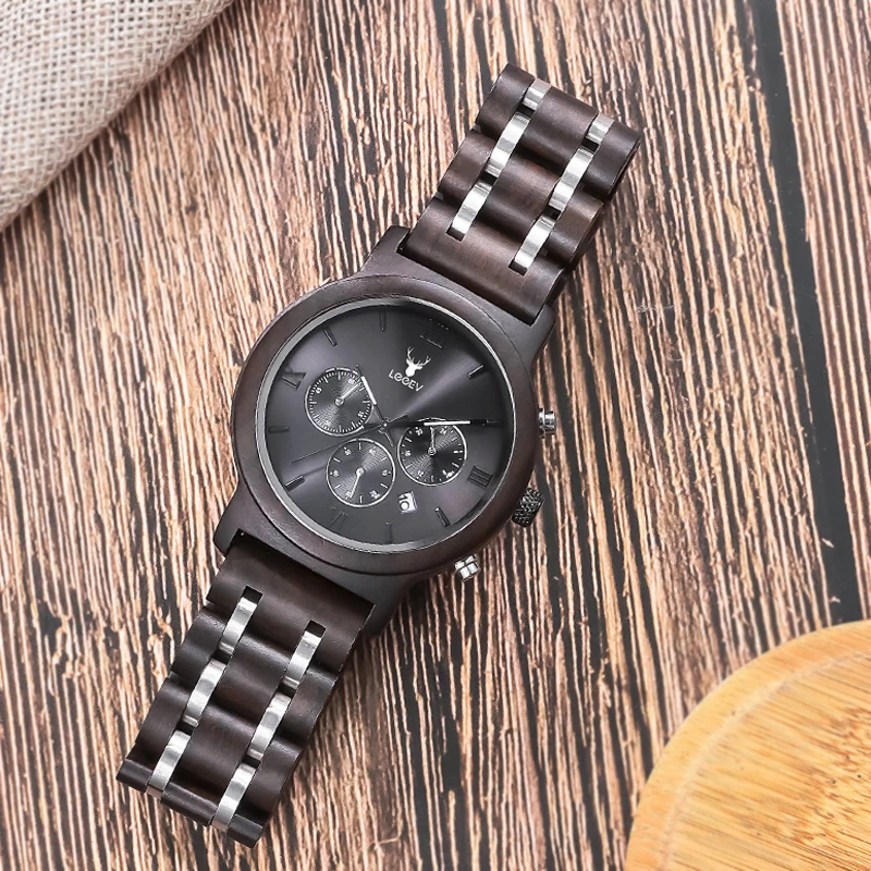 Мужские деревянные часы от ведущего бренда роскошные модные военные наручные с