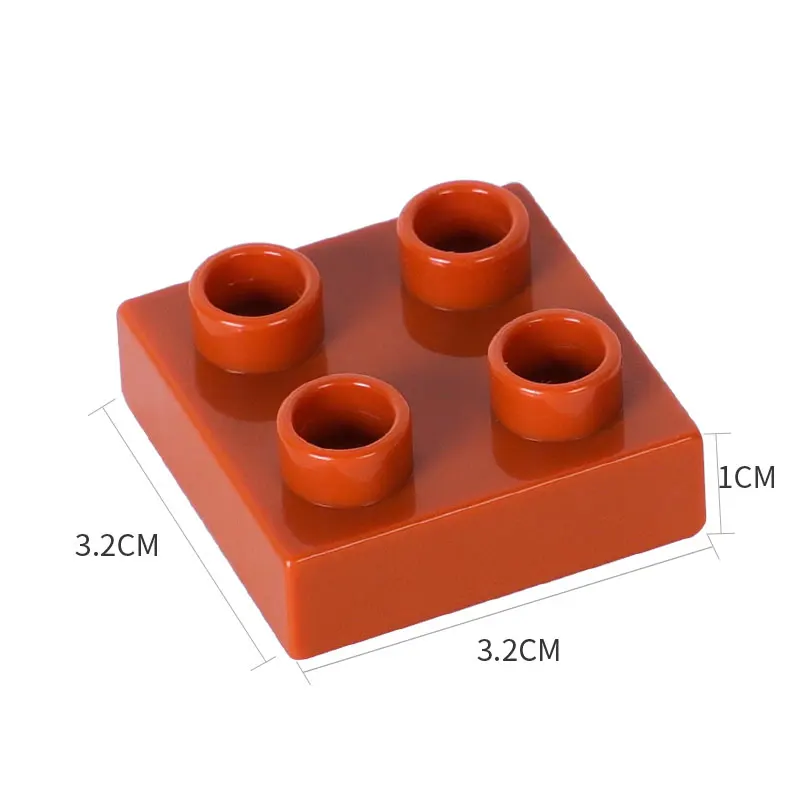 Классические кирпичи-пластины 2x2 строительные блоки большого размера городской