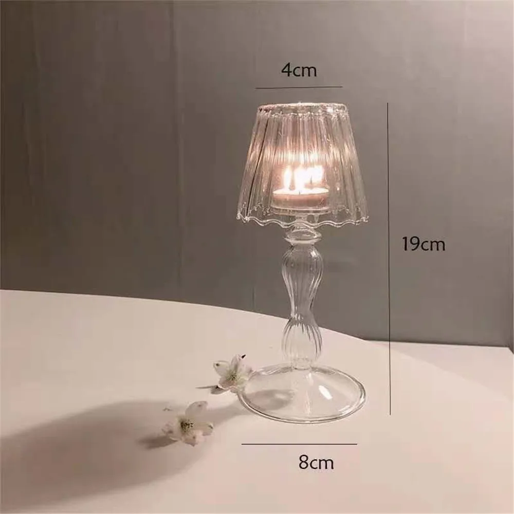 

1Pc New Crystal Style Glass Light Candle Holder Candle Decoration High Candle Holder Crystal Twisted flowers Candle Holder