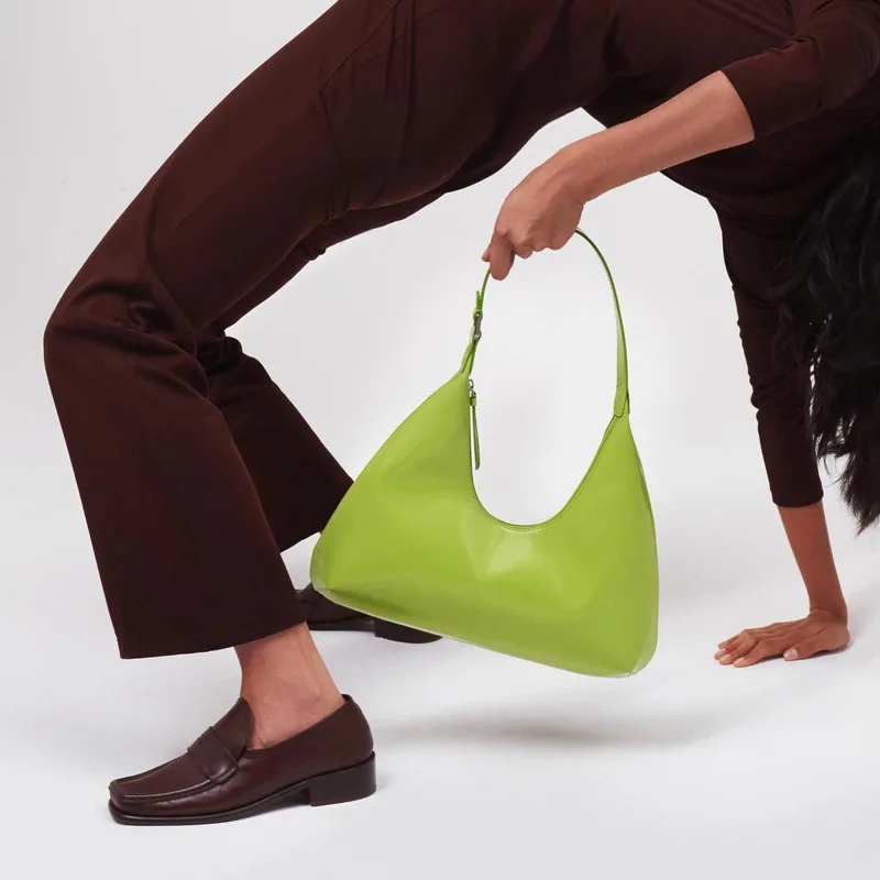 

Bright Leather Solid Color Crossbody Bags for Women Spring Fashion Shoulder Messenger Bag Lady Travel Handbags Tote Bags Purses