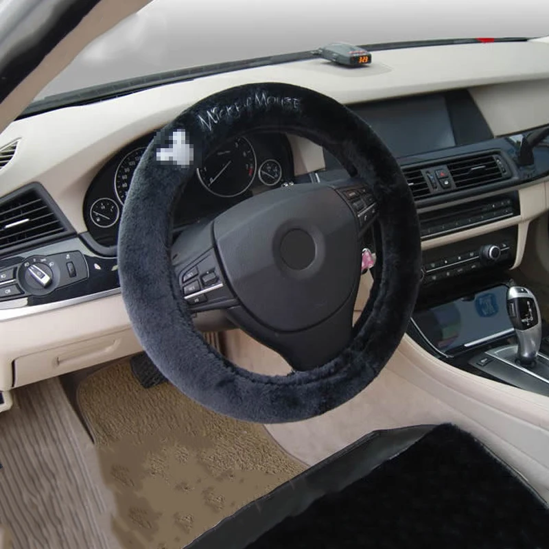 Автомобильный чехол на руль плюшевый защитный Интерьерная подушка сиденье для