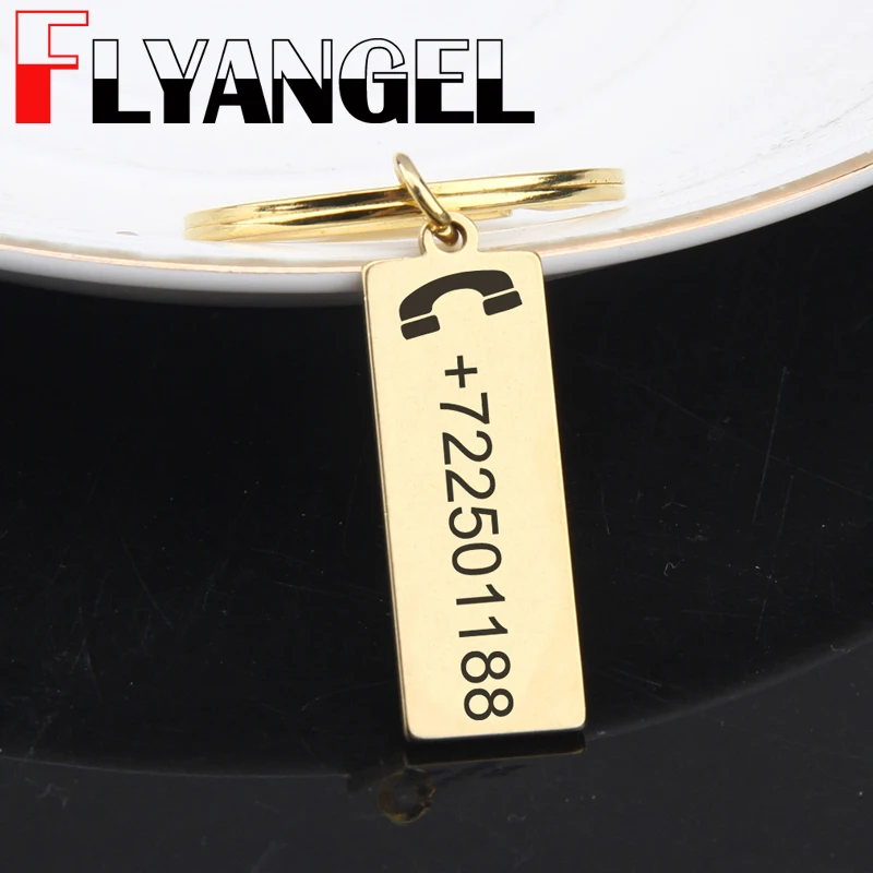 Брелок на заказ с гравировкой номера телефона брелок защитой от потери для