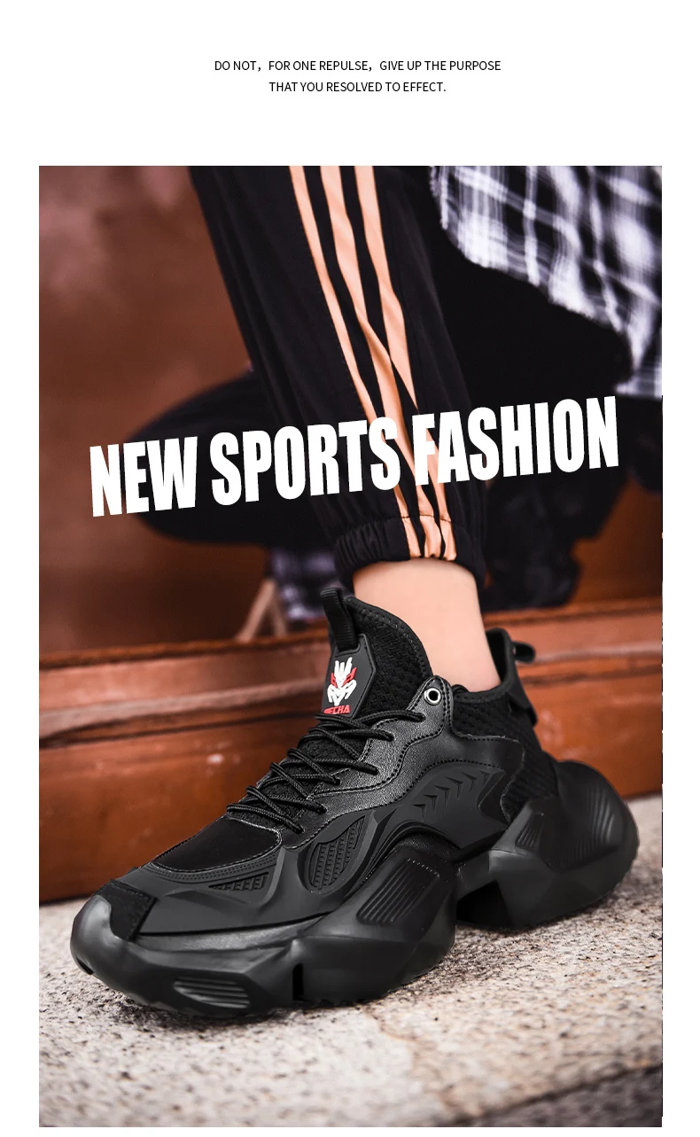 new autumn men's shoes Korean version of the tide shoes white sports shoes ins old shoes men