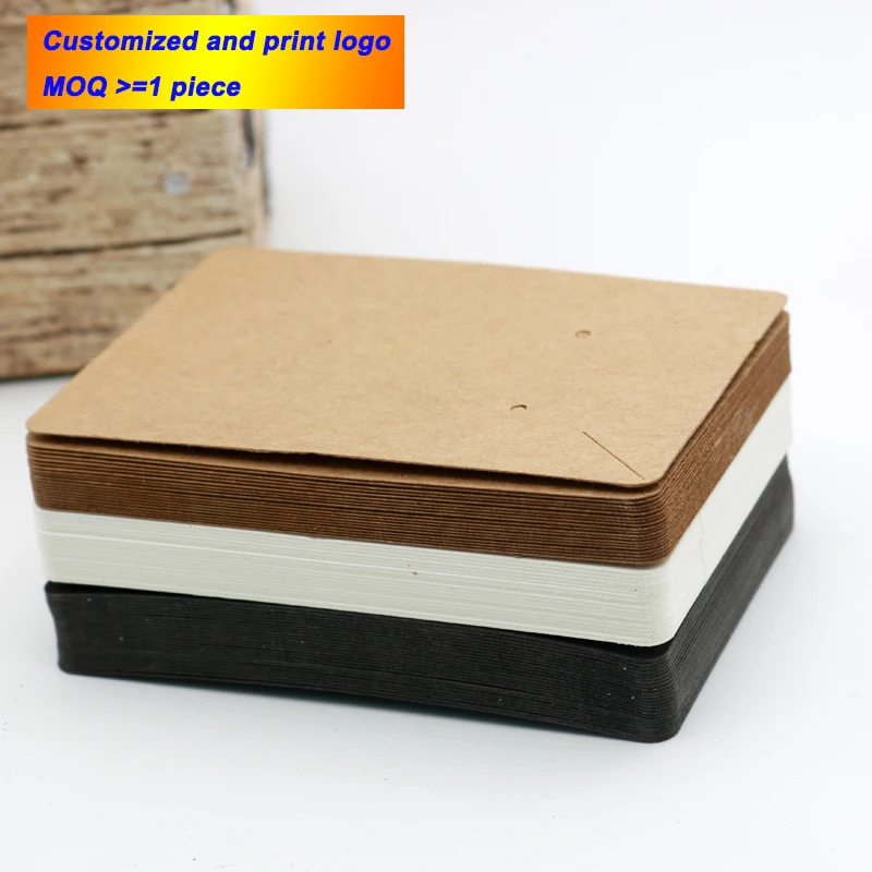 Бумажные серьги и ожерелье витрина картонная фотография ярлык карточка для ушей