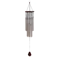 1pc wood wind chime round tube brass wind bell large wind chime decor
