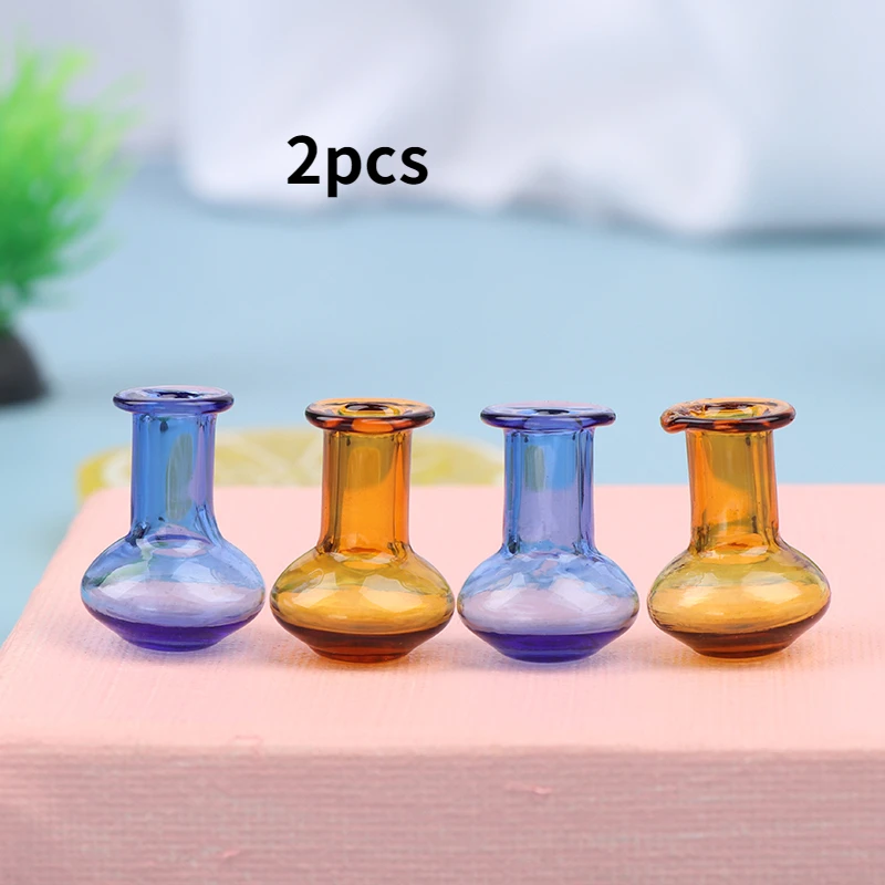 

2PCS 1/12 Dollhouse Miniature Mini Vase For Doll House Kitchen Furniture Decor Accessories
