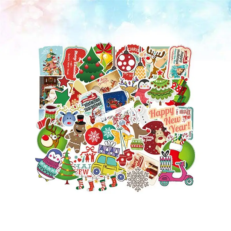 100 шт наклейки очаровательные рождественские креативные Мультяшные не