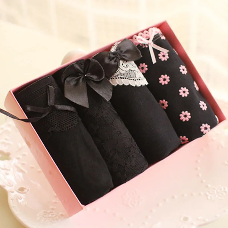 Хлопковые трусики 4 шт./лот женское нижнее белье сексуальные большого размера