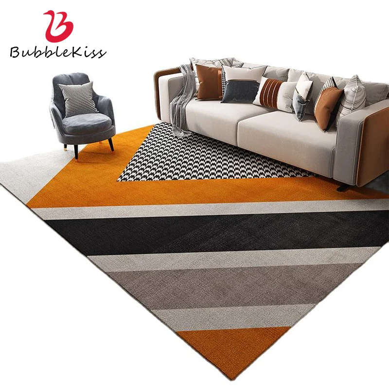 

Bubble Kiss Simple Design Living Room Carpets Geometric Pattern Home Decor Area Rugs Fluffy Thick Tea Tables Floor Non-Slip Mats