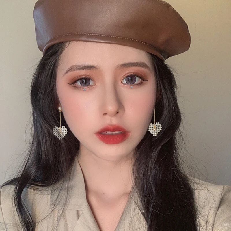 

New fund is contracted fashionable design feels pearl earring long money temperament web celebrity love eardrop