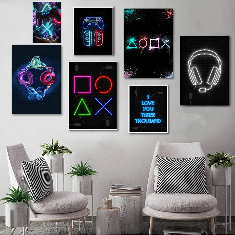 

Nordic Style Game Console Room Game Console Canvas Painting Arena Game Posters and Prints Wall Art Pictures Home Decoration