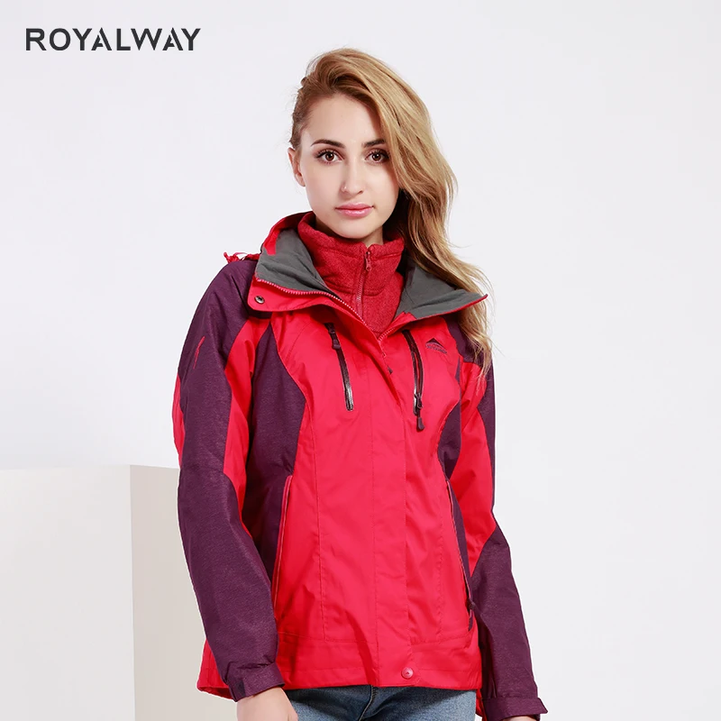 ROYALWAY новинка 2019 ветровка для путешествий женская съемная флисовая подкладка