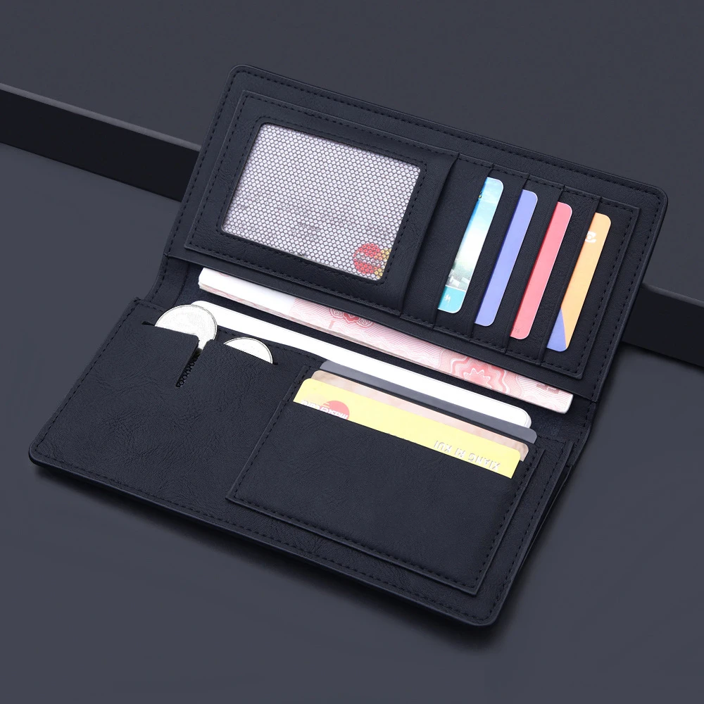 

Caze Kyts 2020 New Men's Wallet Long European and American Fashion Wallet Wallet Multifunction Casual Dollar Bill Tide