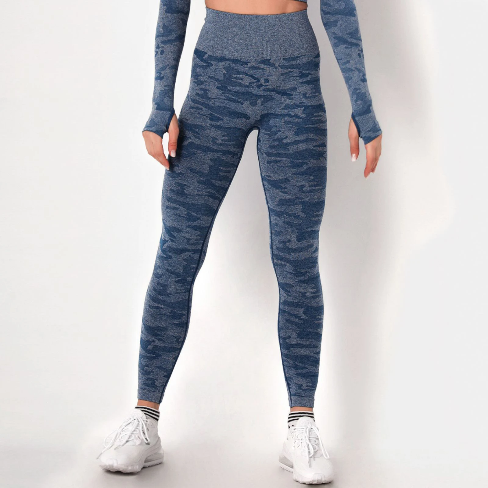 

Women's High Waisted Yoga Leggings Tummy Control Non See Through Workout Camouflage Running Yoga Pants