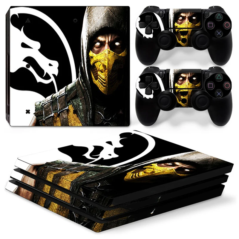 Защитная виниловая наклейка GAMEGENIXX полный набор для консоли PS4 Pro и 2 контроллера -