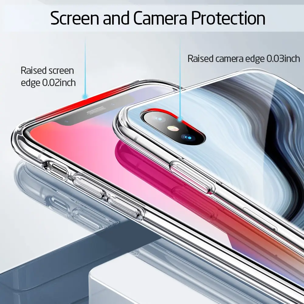 Чехол ESR из закаленного стекла с мраморным рисунком для задней панели IPhone X с полным покрытием, чехлы с закаленным стеклом для IPhone X