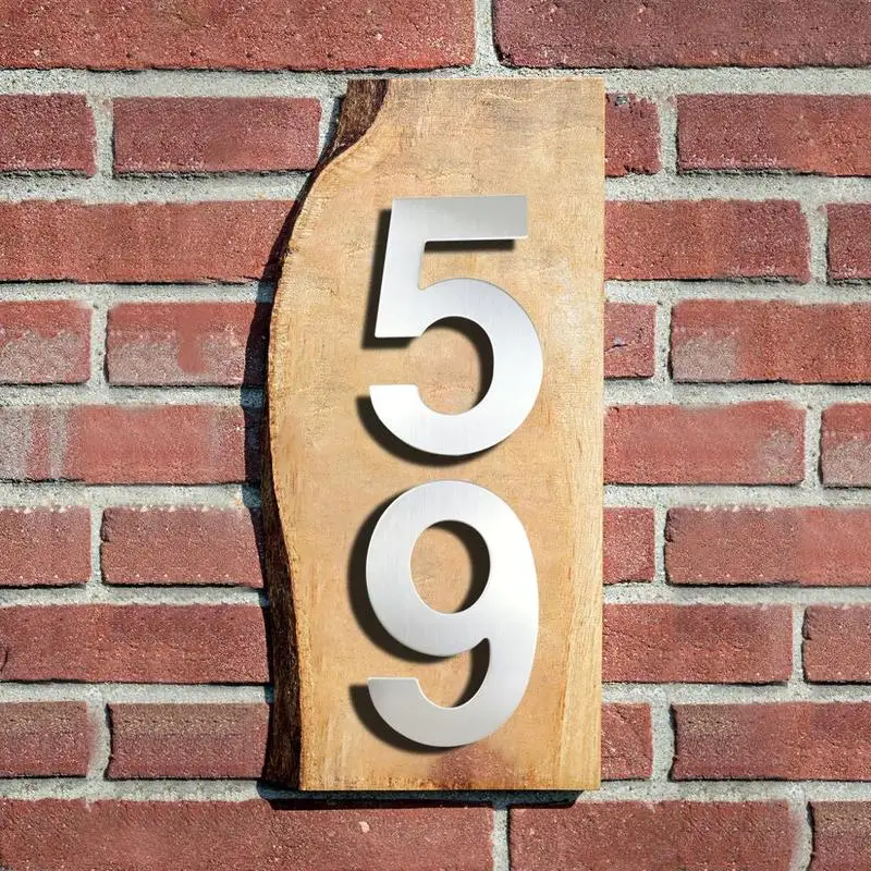 Номер дома 15 см знак #3 Huisnummer наружный серебристый 6 дюймов|Дверные таблички| |