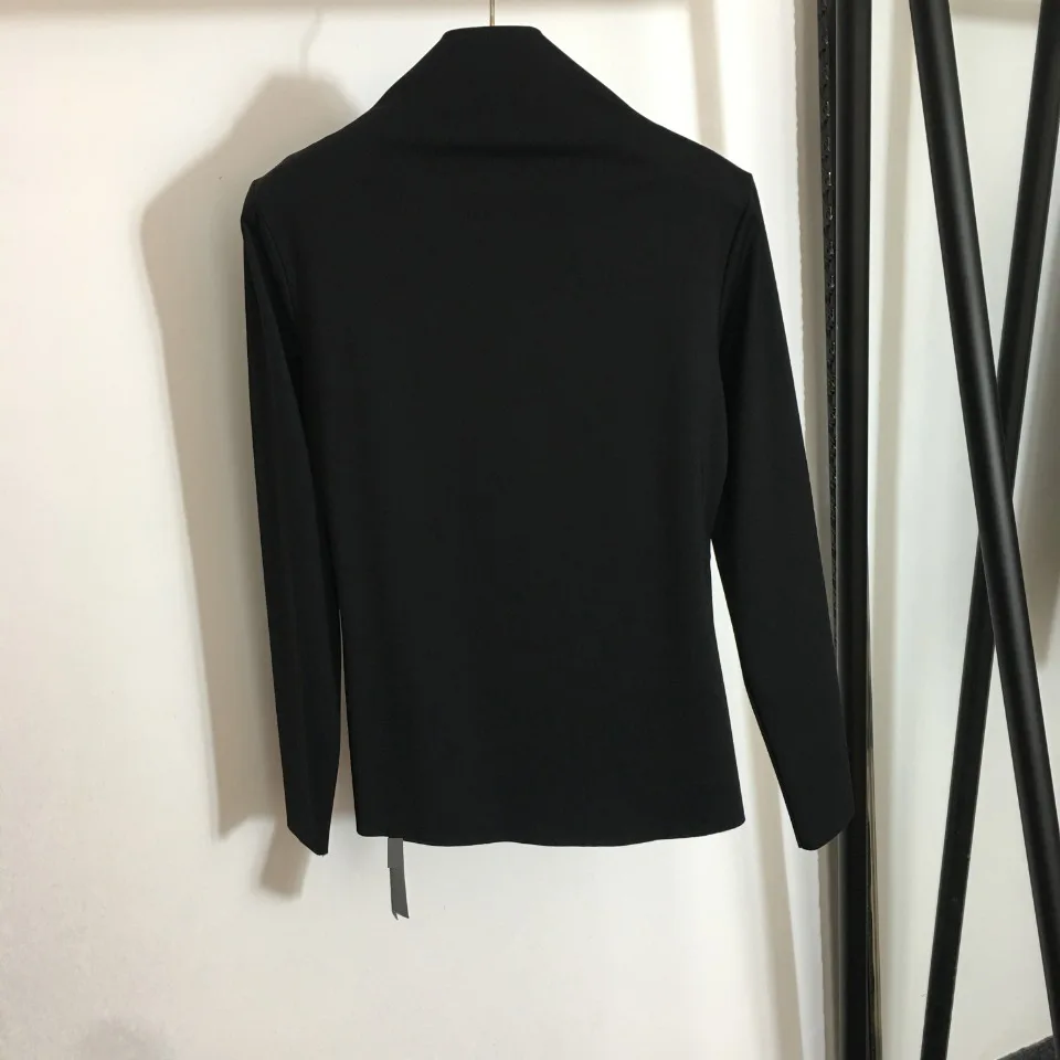 

New Spring Autumn Long Sleeve Cotton T Shirt Turtleneck black Roupas Femininas Brand Designers Tops Women 2021