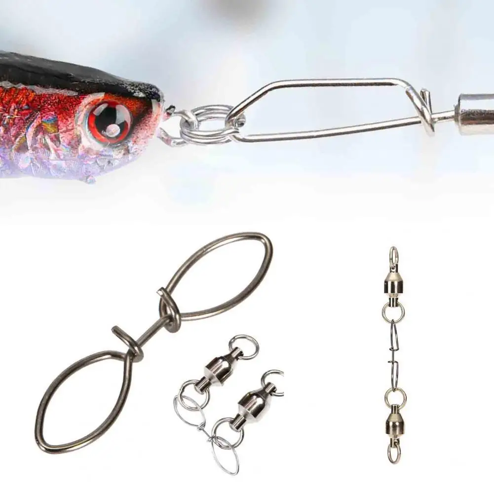 

20Pcs Fishing Rolling Swivels Long Lifespan Stable Stainless Steel Easy Installation Snaps Swivels Carp Fishing Accessories 2021
