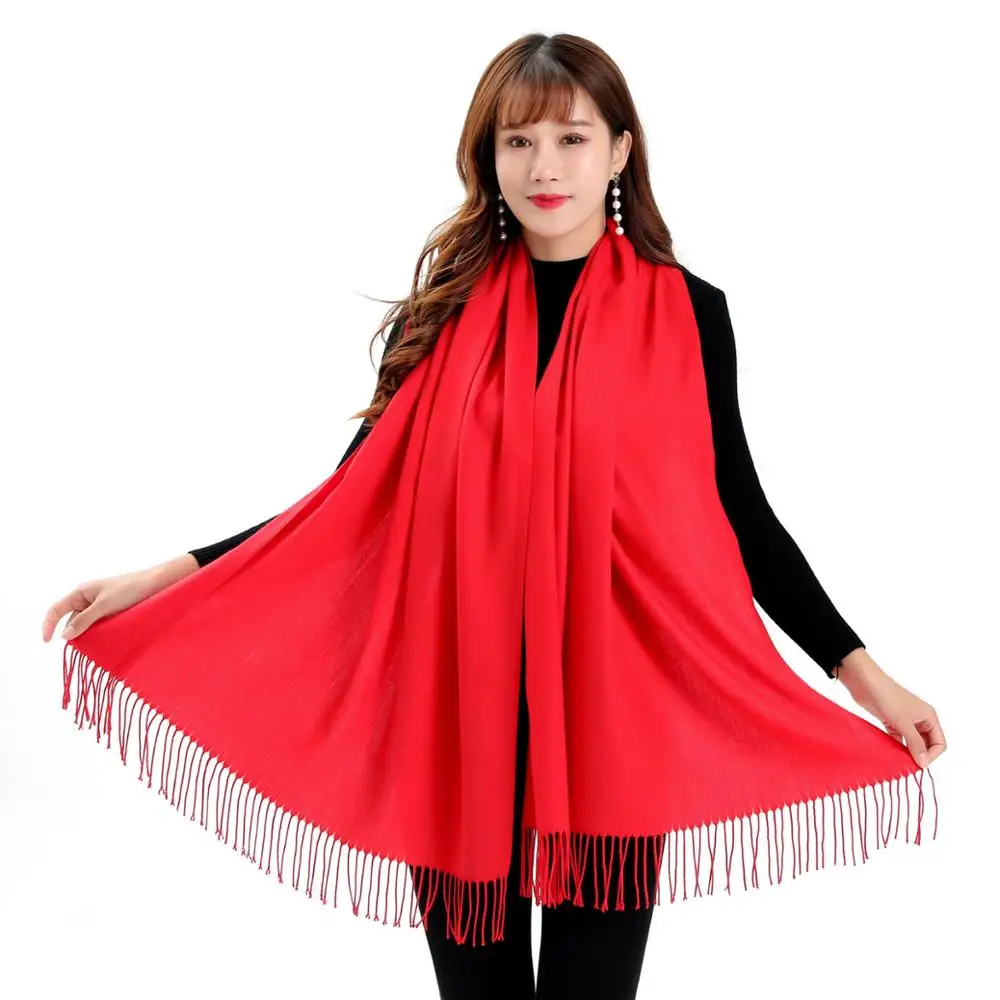 Кашемировая шаль красный шарф | Аксессуары для одежды