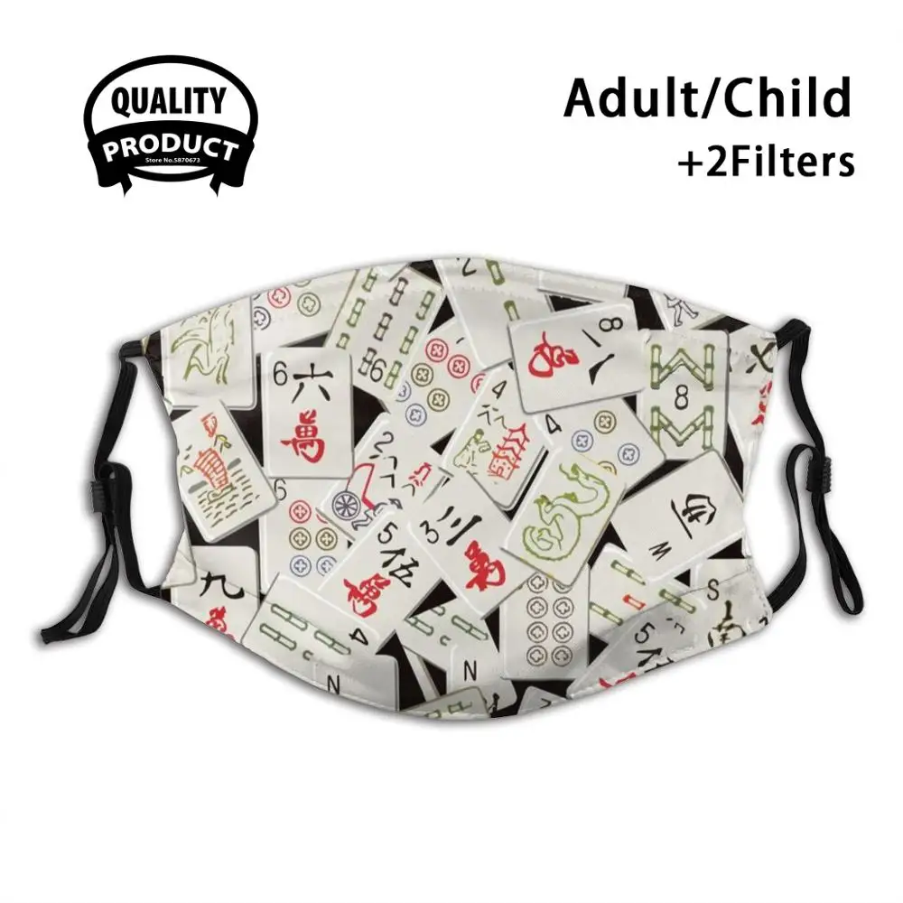 

Mahjongg Rocks! Reusable Mouth Mask Washable Filter Anti Dust Face Masks Mahjongg Mahjong Mahj Mah Jong Game Board Game Asian