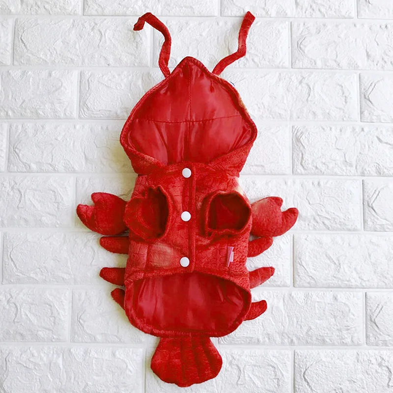 Новинка зимняя одежда для собак костюм лобстера на Хэллоуин кошки