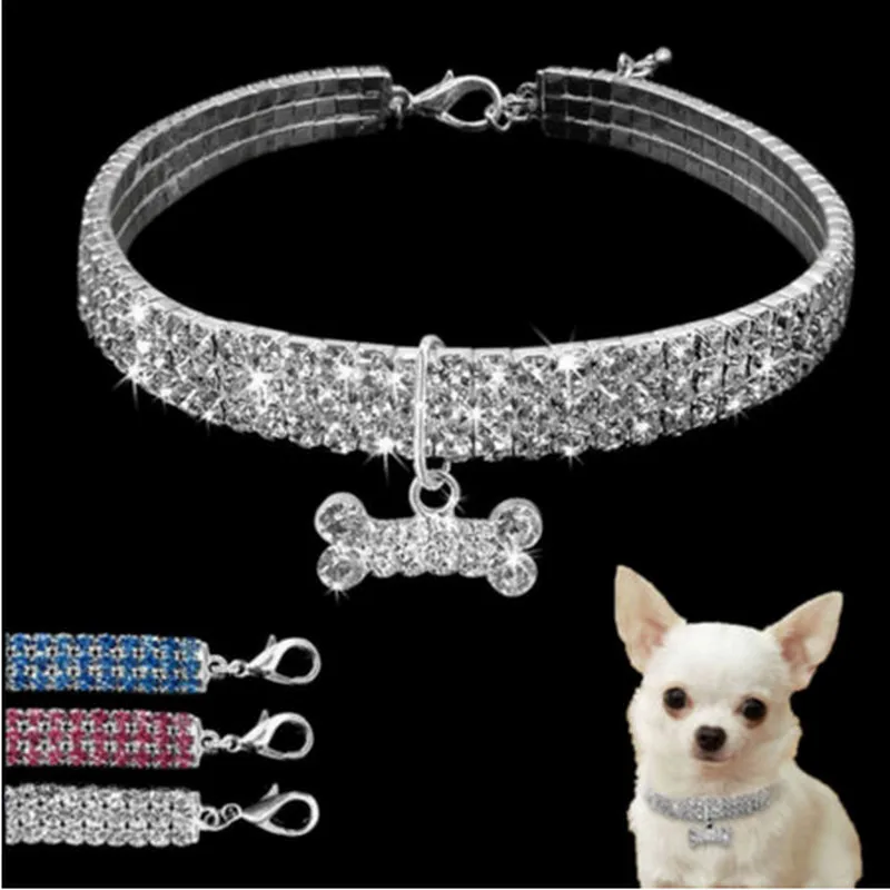 1 шт. модный собачий ошейник стразы и поводок мягкий бант для собак щенков кошек